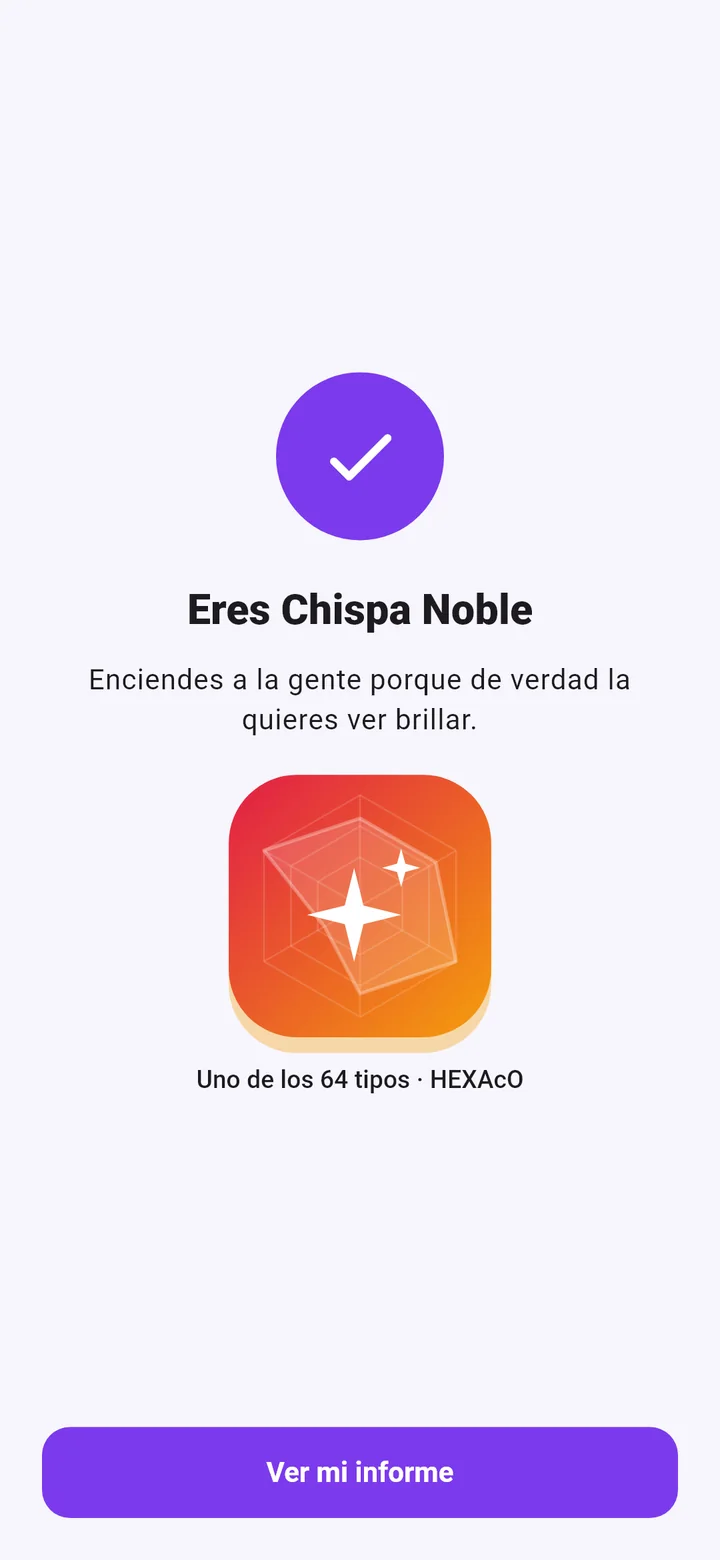 El tipo revelado al terminar los espejos, con su emblema y su lema